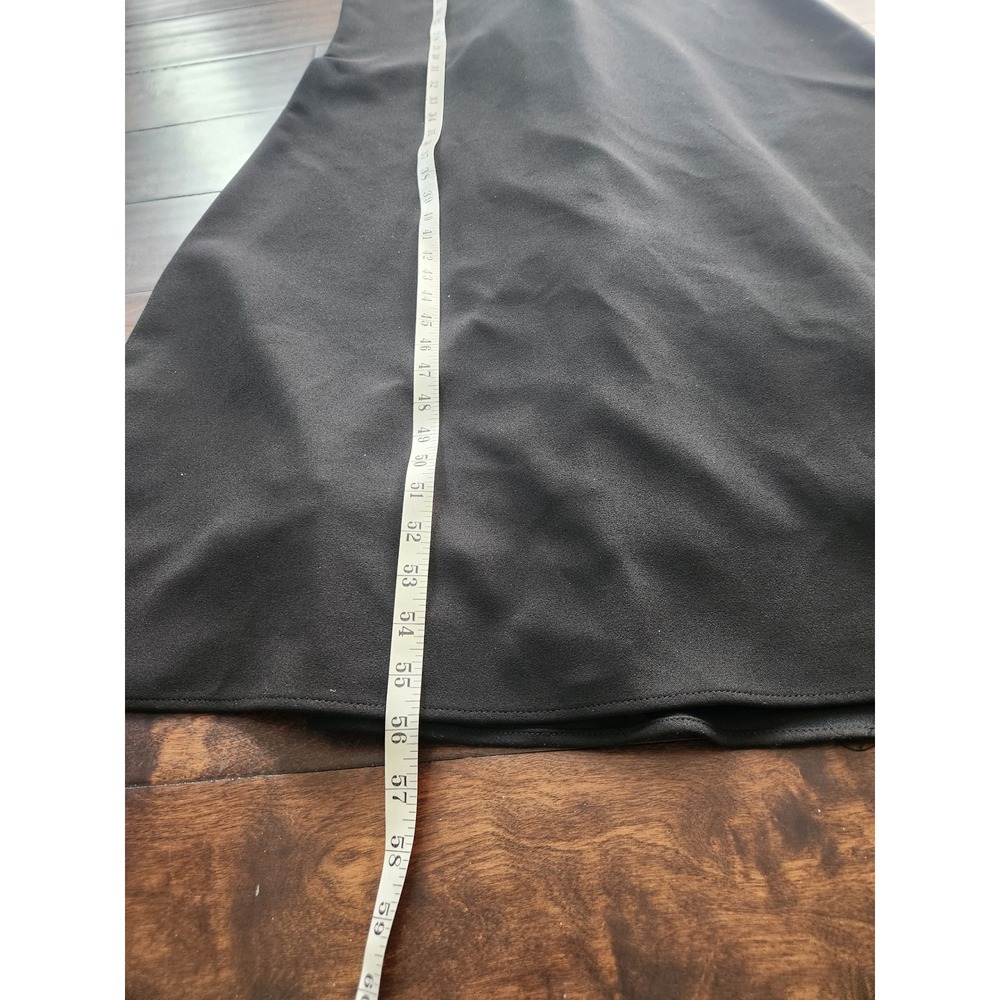 Betsy & Adam Gown Women 12 Black Excellent Off-Shoulder Ruffle Back Maxi Dress - Picture 7 of 10